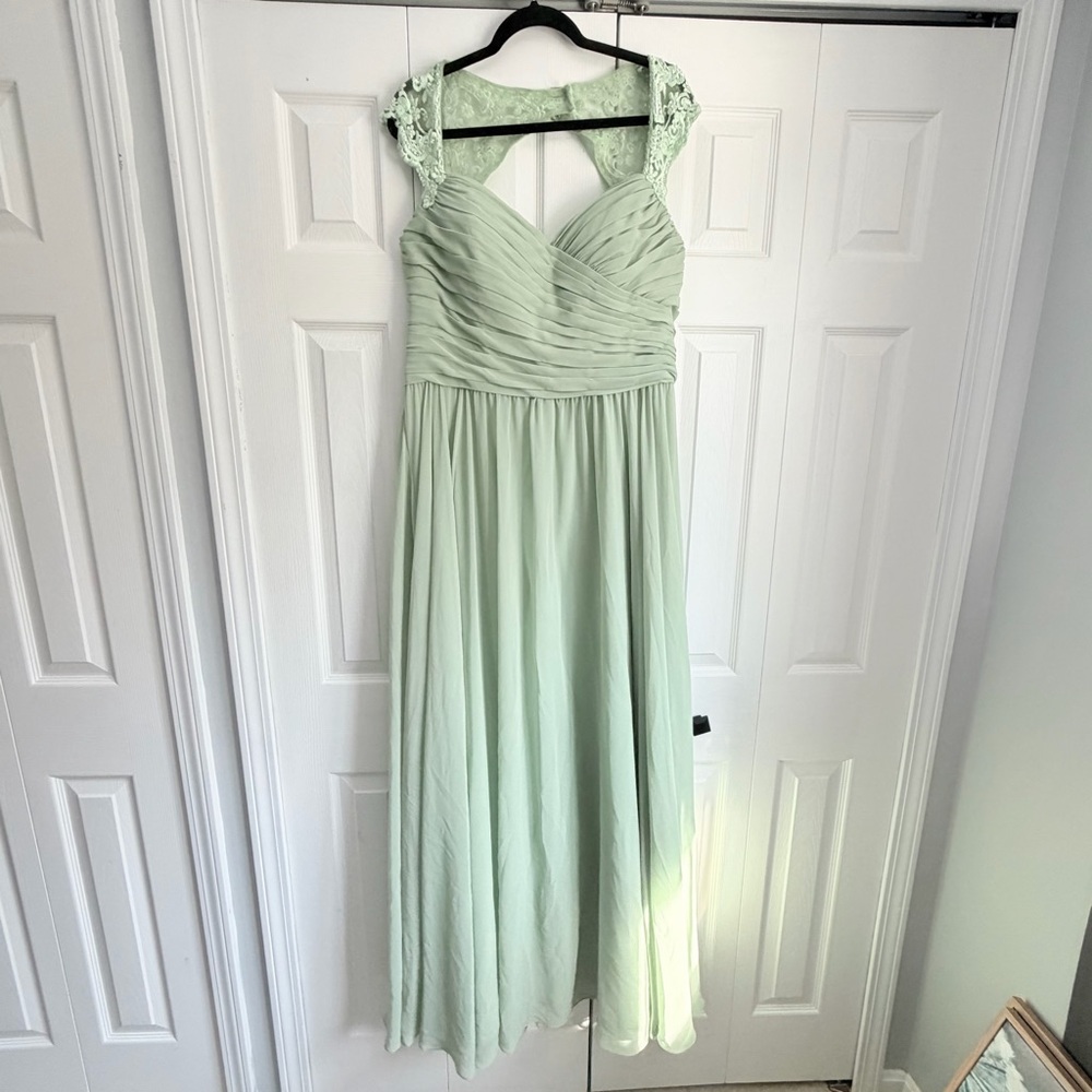 Mori Lee Sage Green Dress